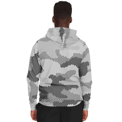 Zip-Up Hoodie | Digital Gray Camouflage