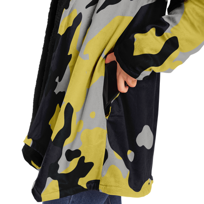 Camo Cloak | Yellow, Black & Silver Camouflage | Microfleece