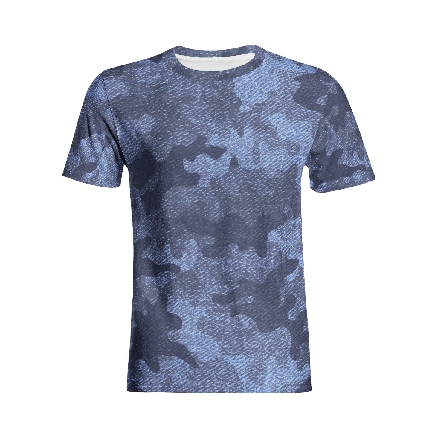 Camo T-shirt | Cotton | Unisex | Denim Blue Camouflage