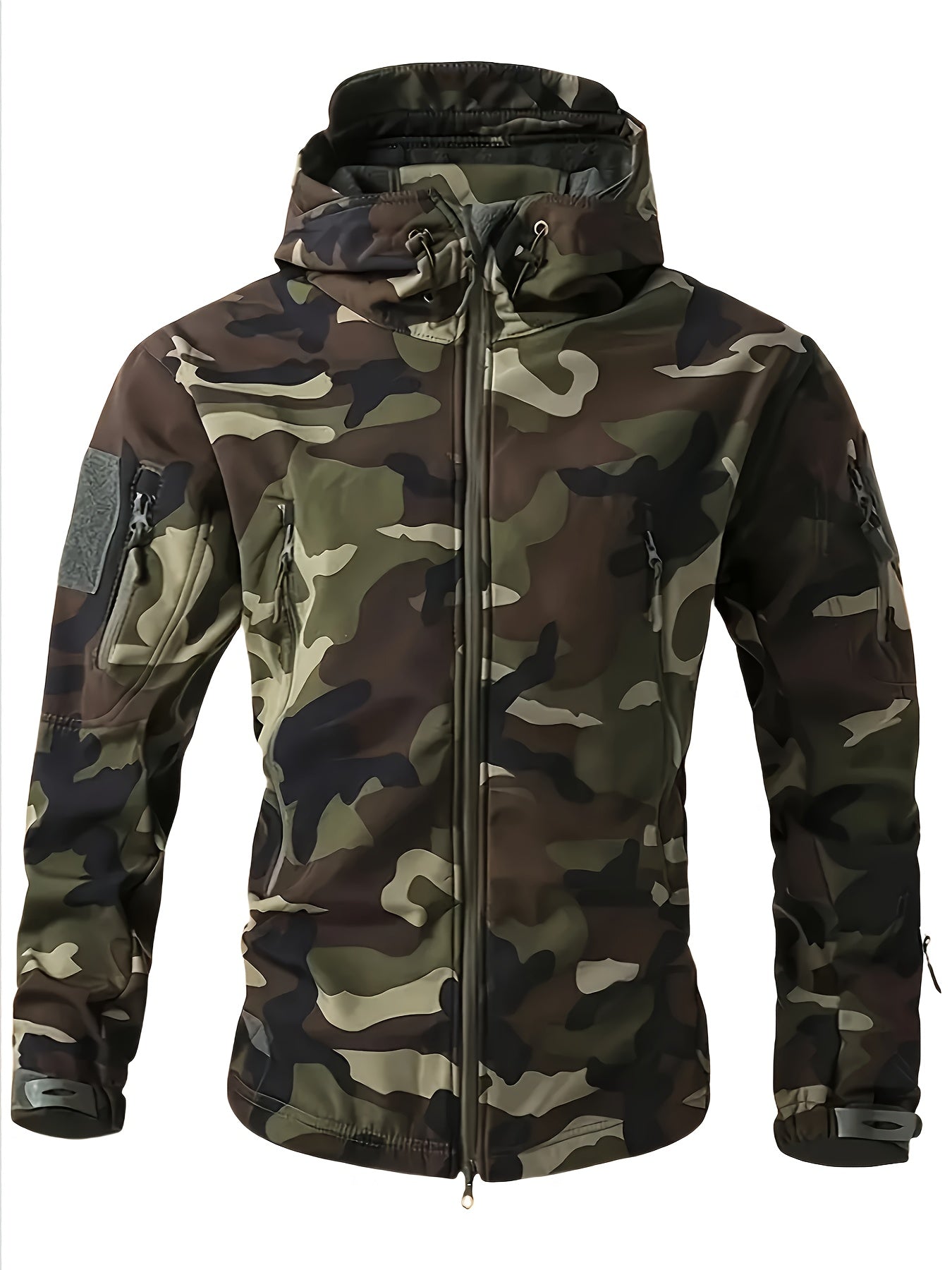 Men's Camouflage Hooded Jacket | Multi-Pocket Outdoor Coat