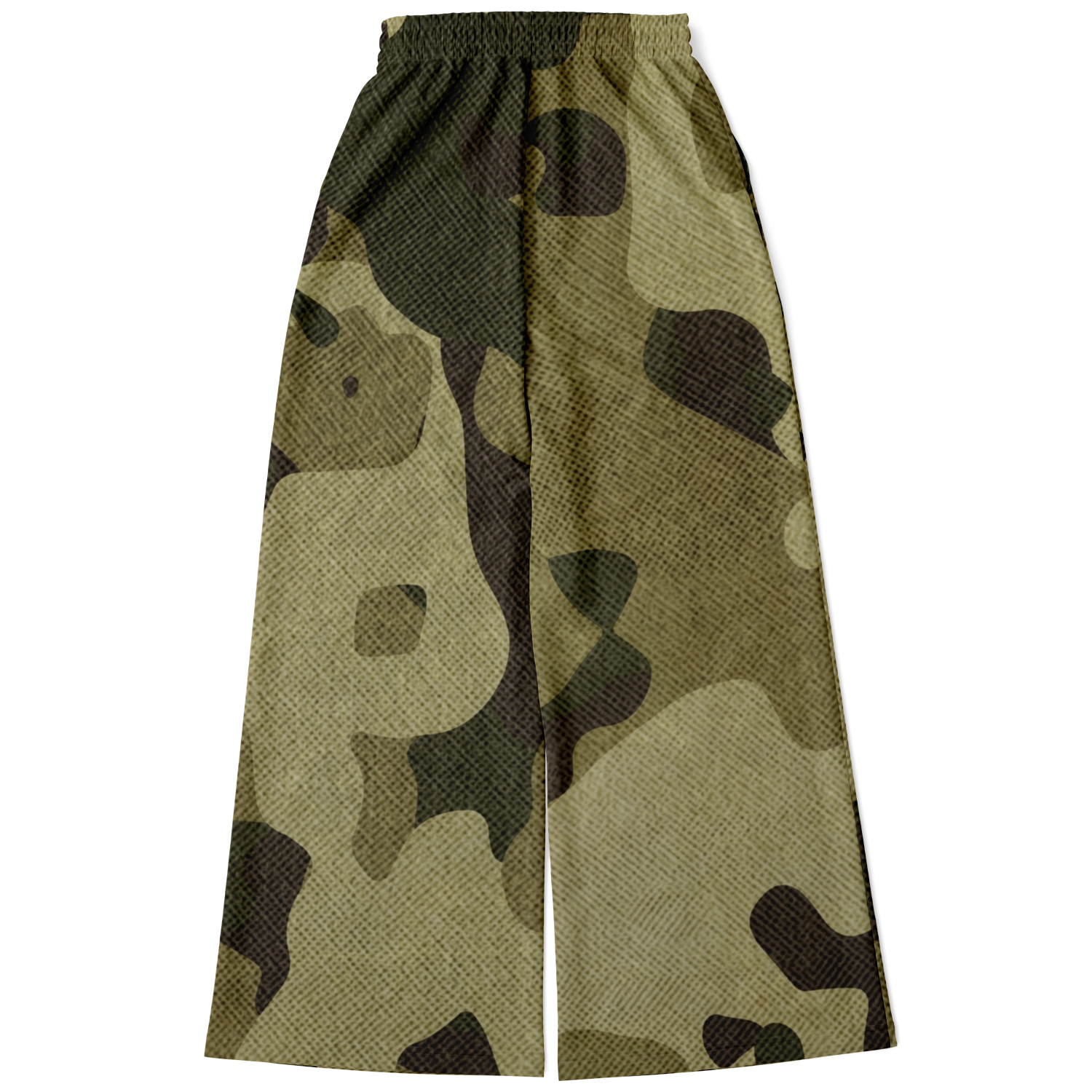 Camo Wide Leg Pants | Green Fabric Camouflage