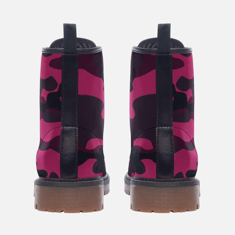 Pink Camo Boots | Onyx & Deep Blue Mixed Camouflage