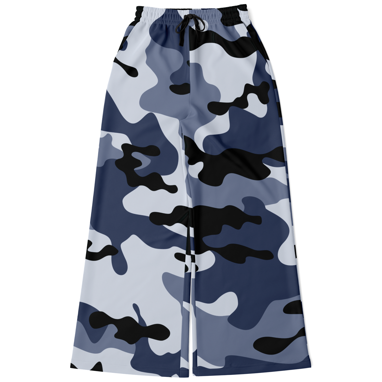 Camo Wide Leg Pants | Light Blue Camouflage