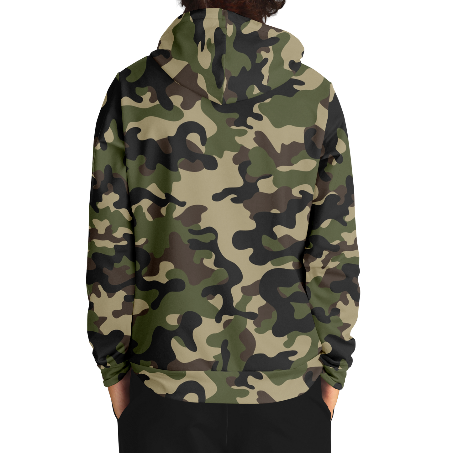 Army Brown Hoodie | Mixed Khaki and Jungle Green Camo