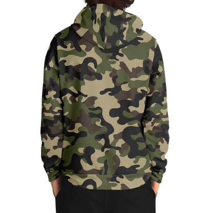 Army Brown Hoodie | Mixed Khaki and Jungle Green Camo