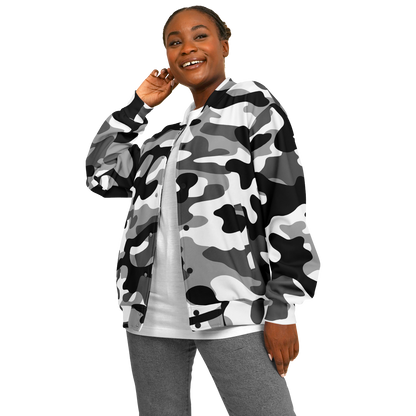 Baseball Camo Jacket | Military Camouflage in Black & White