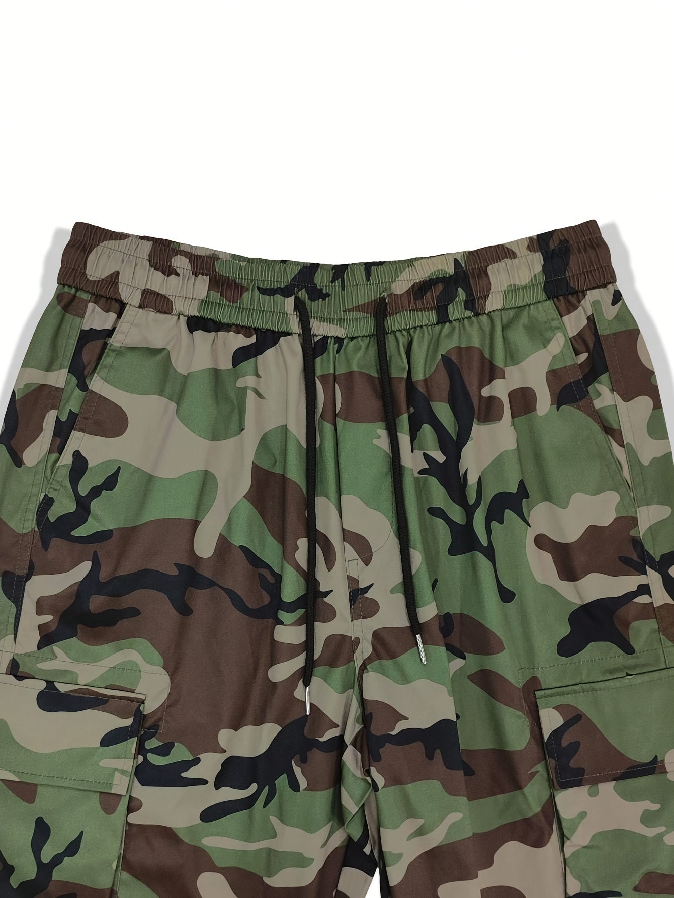 Men's Camo Cargo Pants | Street Style Drawstring Waist