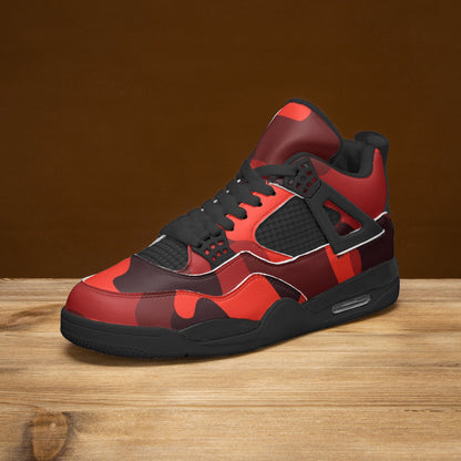 Camo Jordans AJ4 | Scarlet Red and Black Camouflage