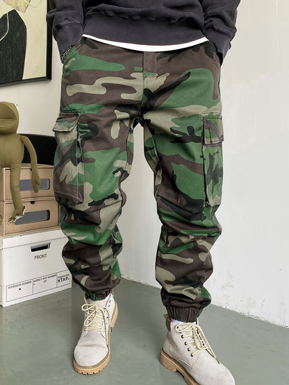 Streetwear Camo Cargo Pants with Multiple Pockets