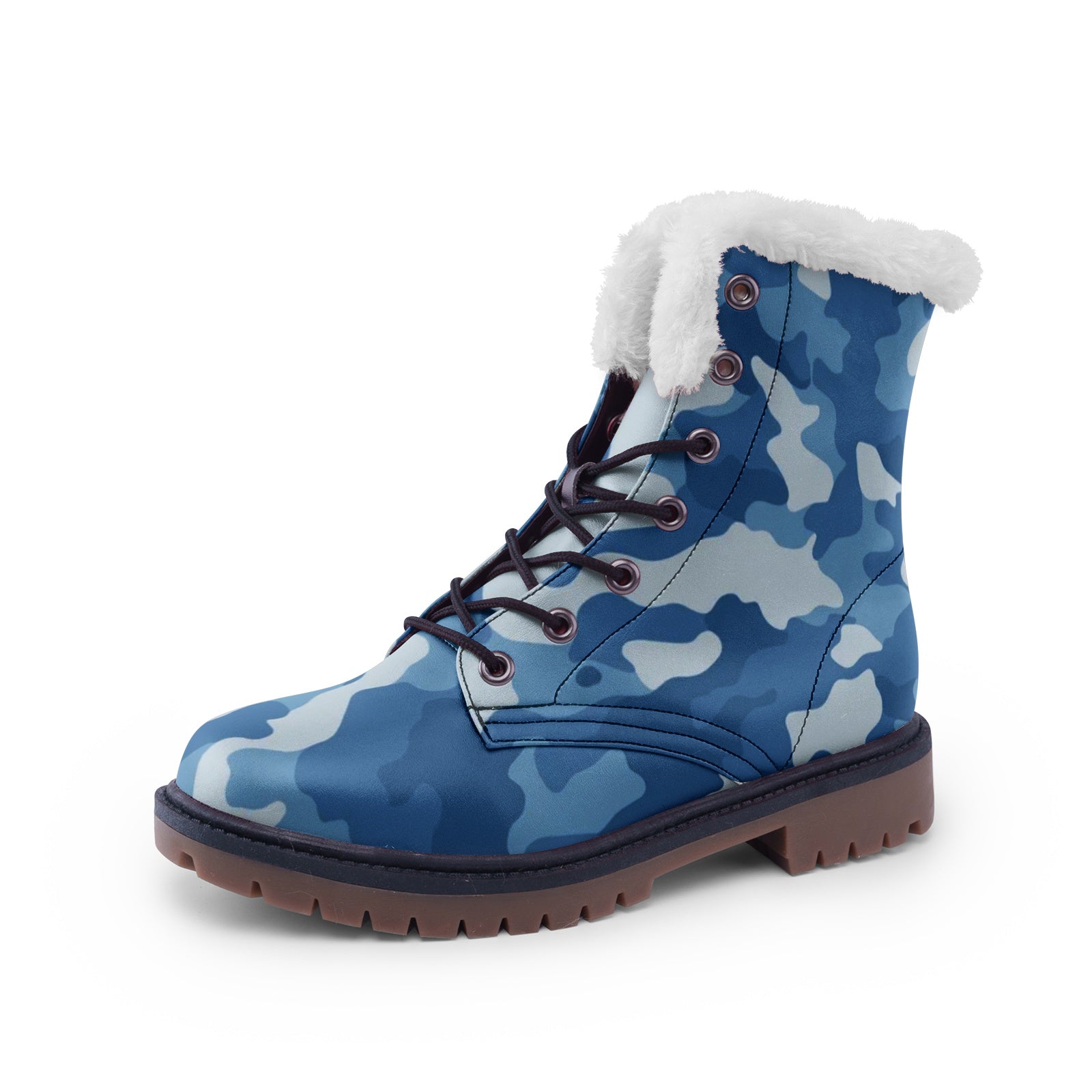 Snow Camo Boots | Military Blue Camouflage