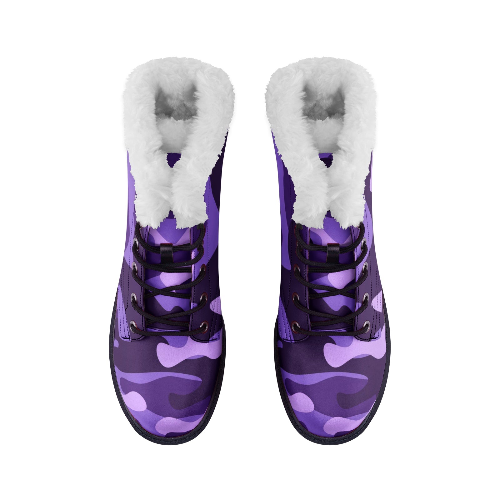 Snow Camo Boots | Purple, Blue, and Mauve Camouflage