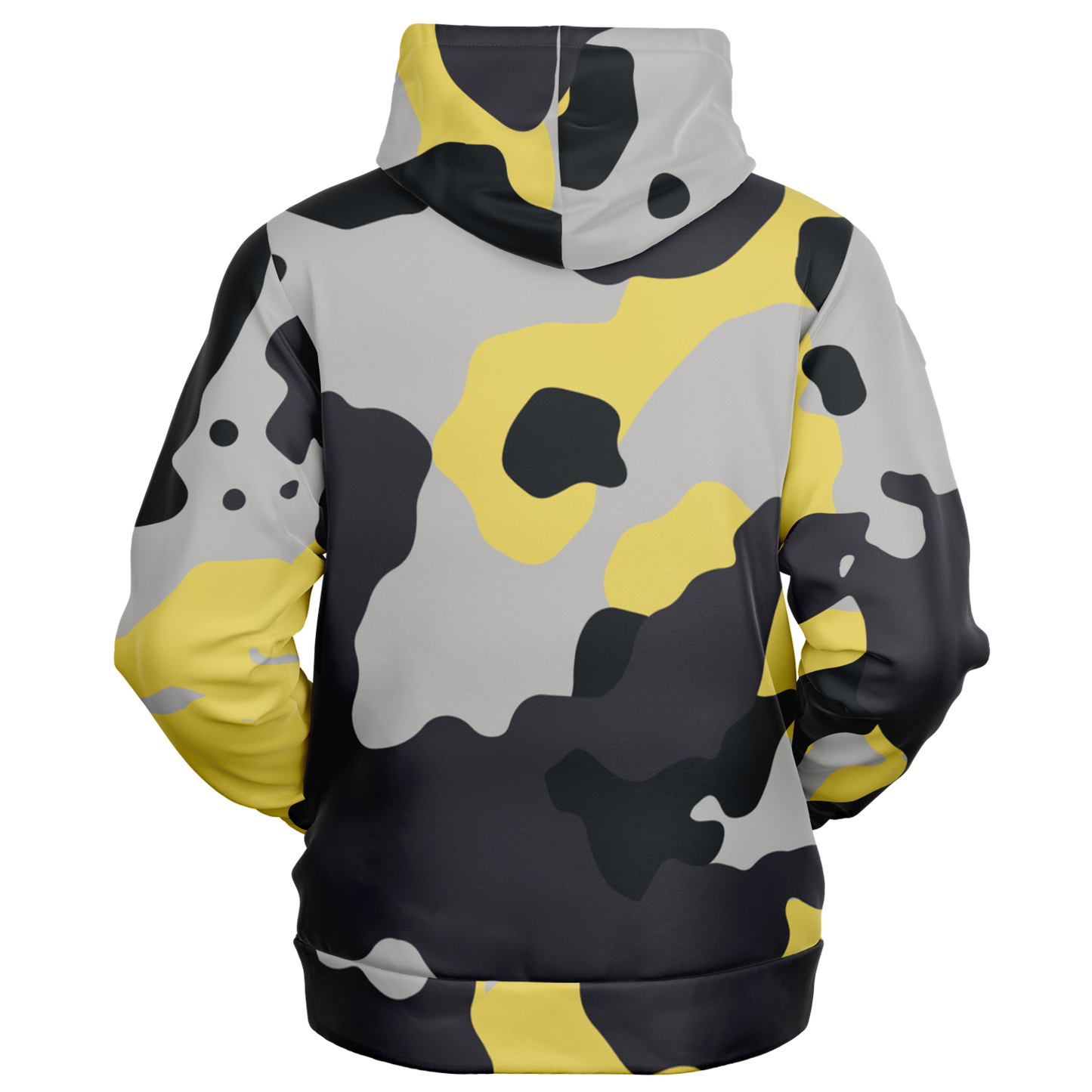 Zip-Up Hoodie | Yellow, Black & Silver Camouflage