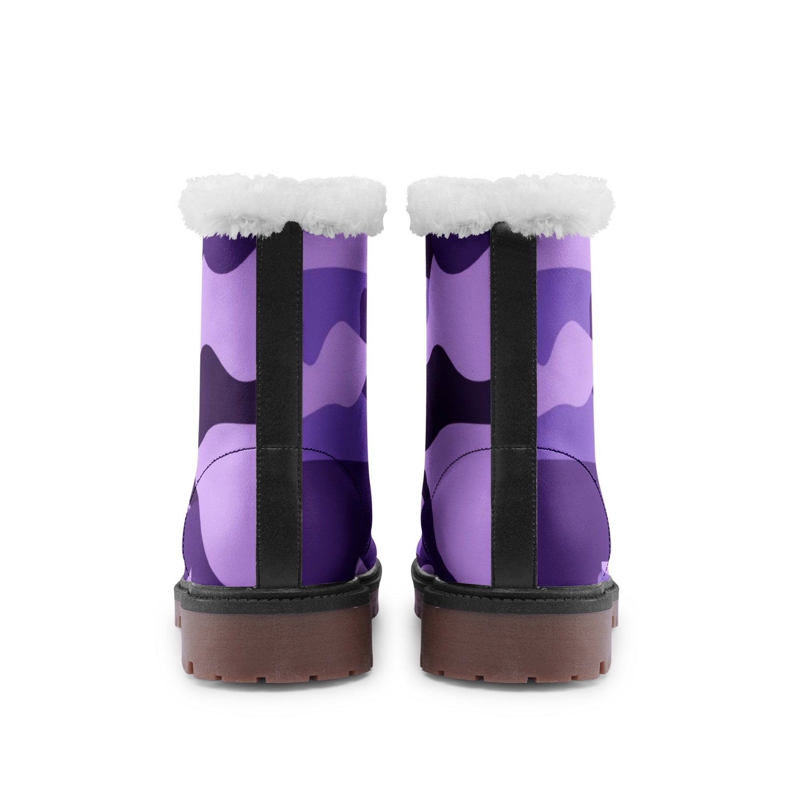 Snow Camo Boots | Purple, Blue, and Mauve Camouflage