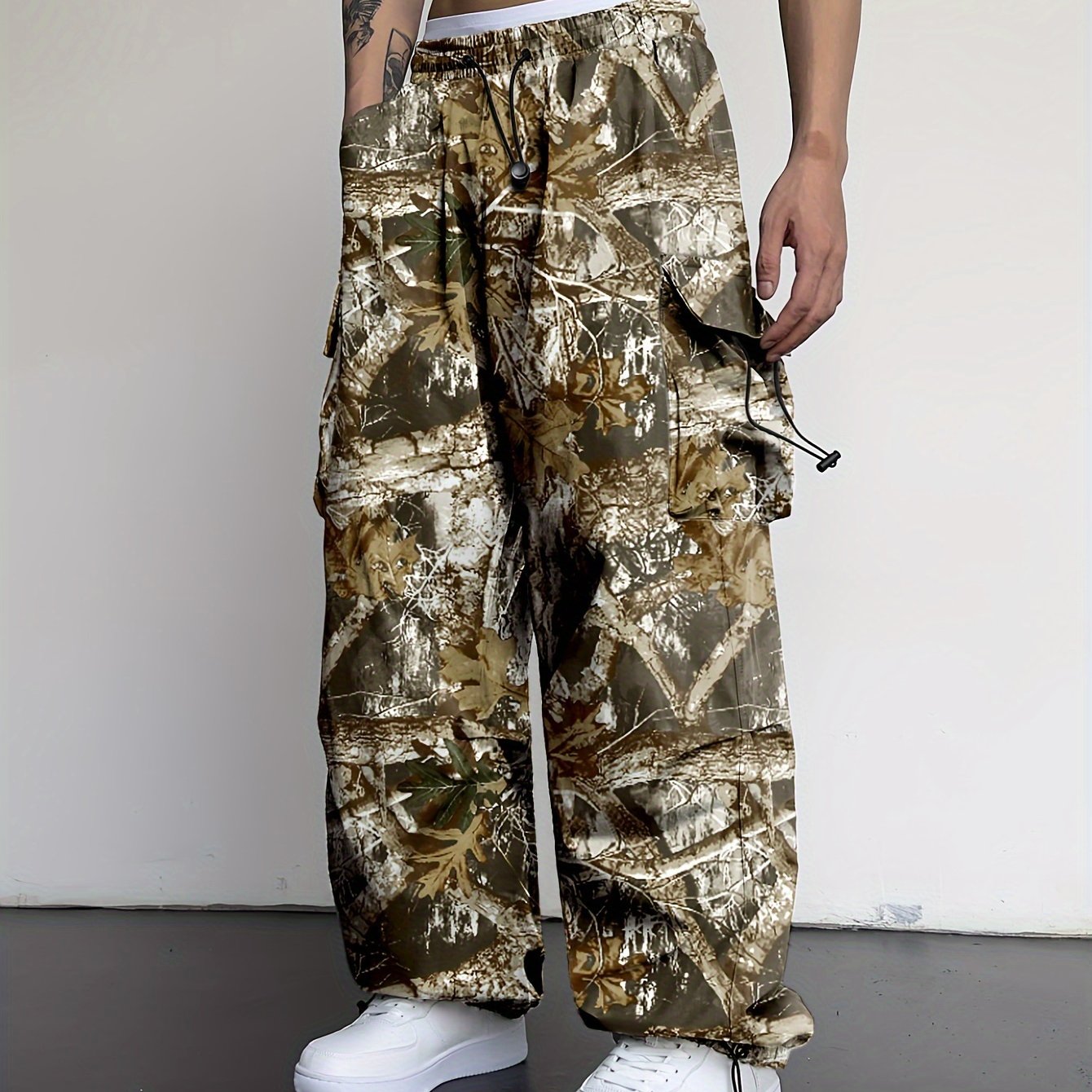 Men's Camo Cargo Pants | Loose Fit With Multiple Pockets