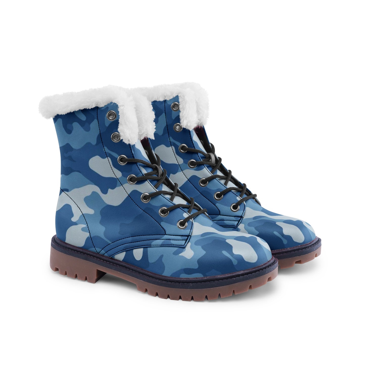 Snow Camo Boots | Military Blue Camouflage