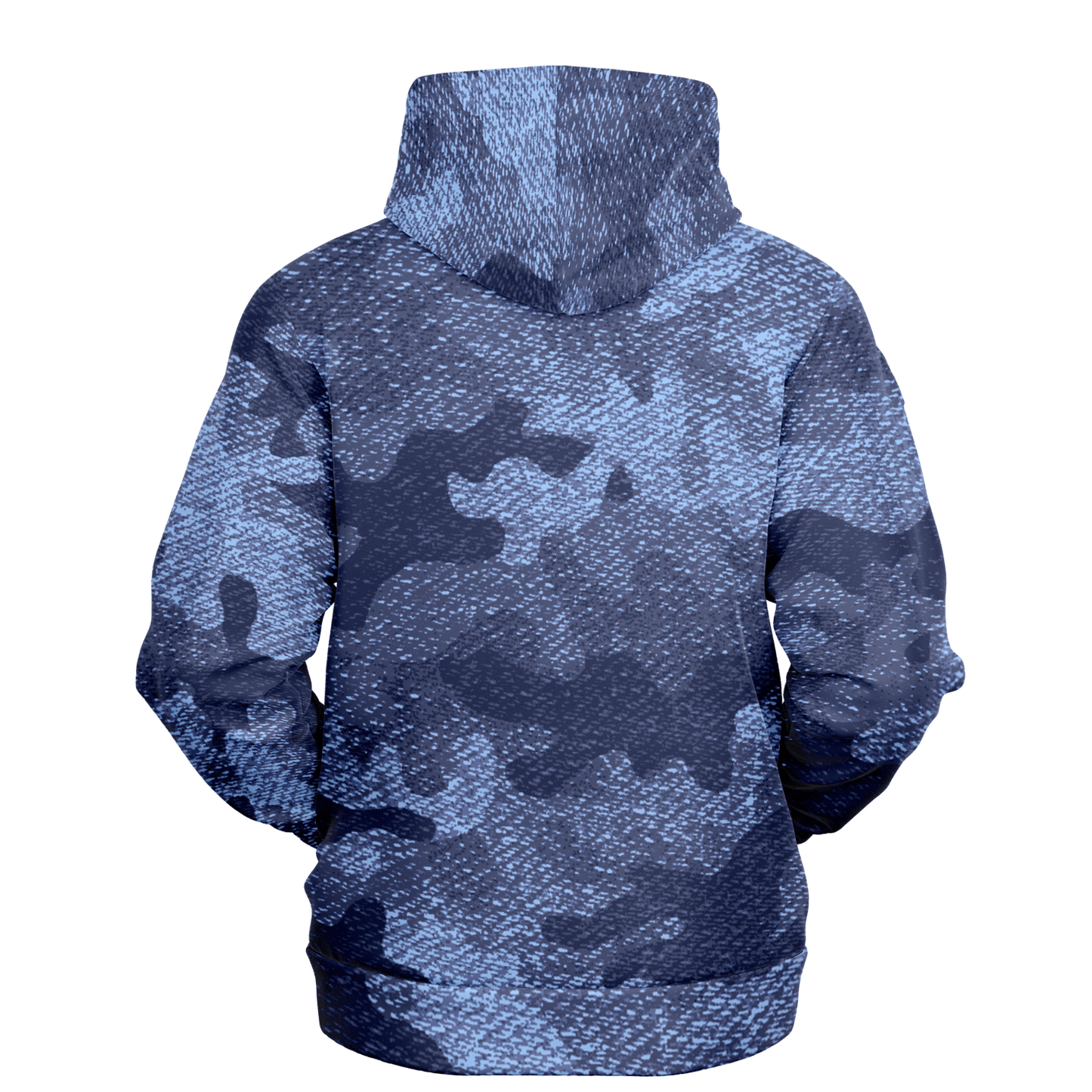 Camo Hoodie | Blue Denim Camouflage Pullover