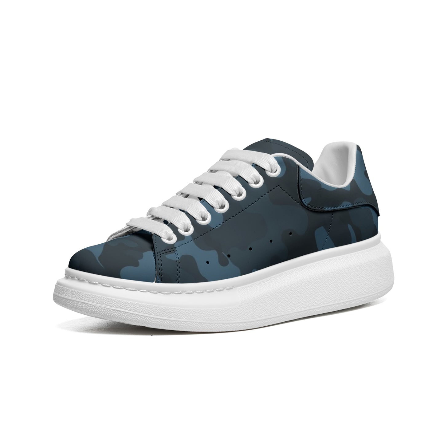 Oversized McQueen Sneakers | Dark Blue Camo