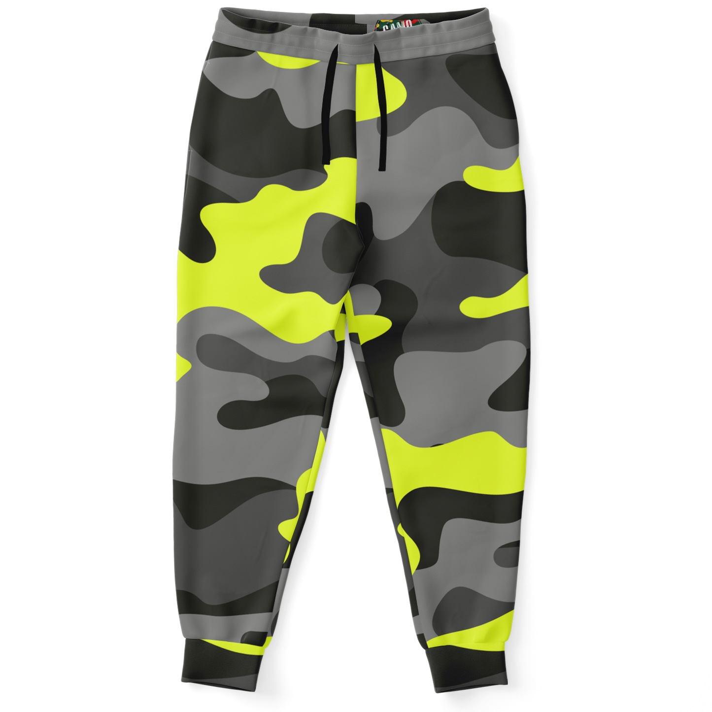 Camo Joggers | Unisex | Black, Gray & Yellow