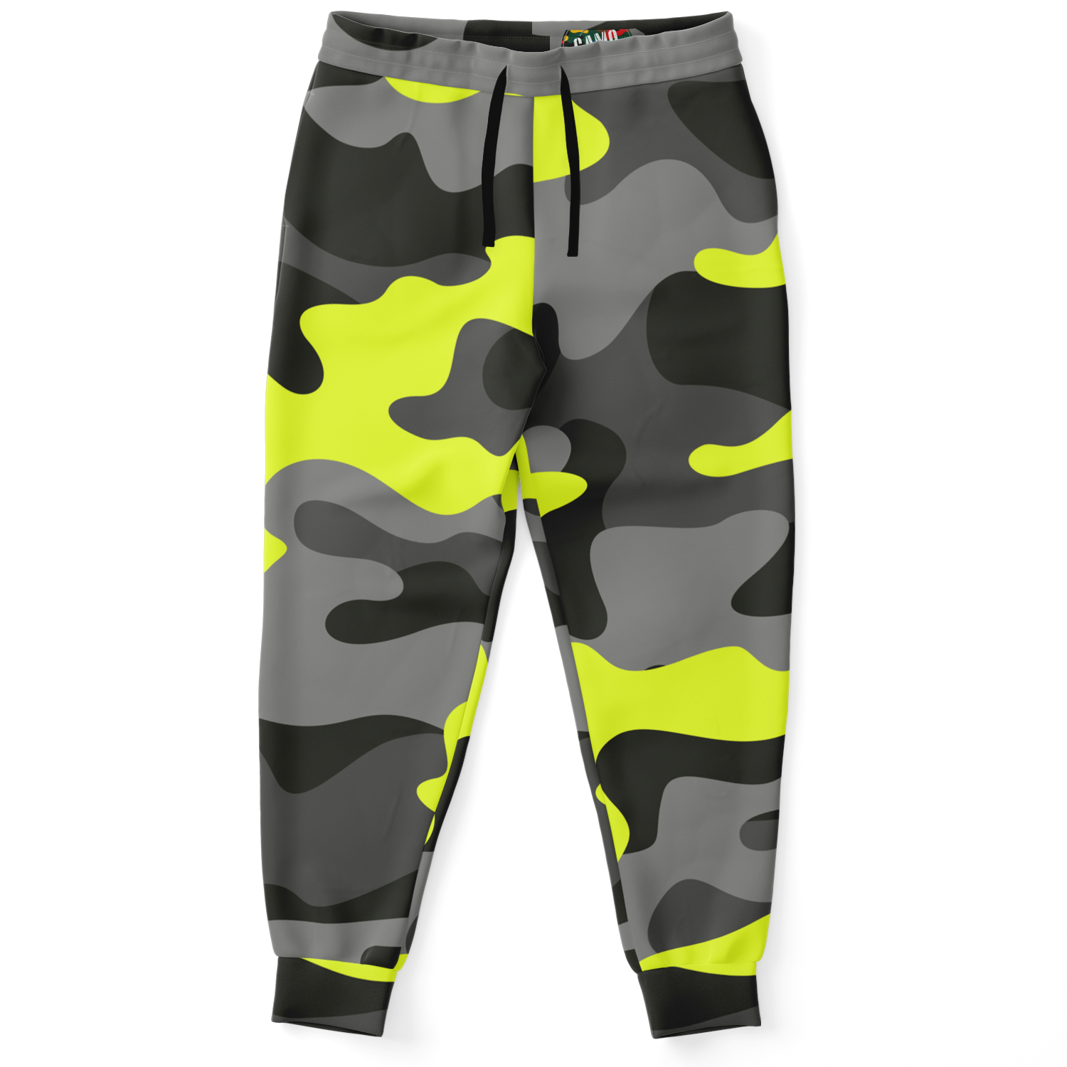 Camo Joggers | Unisex | Black, Gray & Yellow