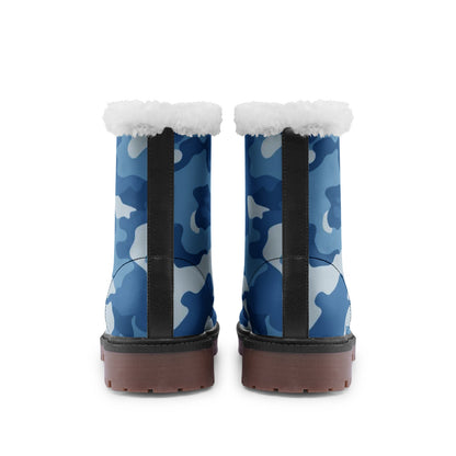 Snow Camo Boots | Military Blue Camouflage