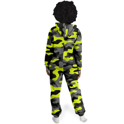 Camo Jumpsuit | Yellow, Black, and Gray Camouflage