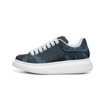 Oversized McQueen Sneakers | Dark Blue Camo