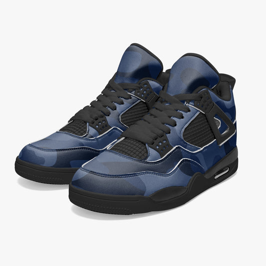 Camo Jordans AJ4 | Deep Blue Camouflage