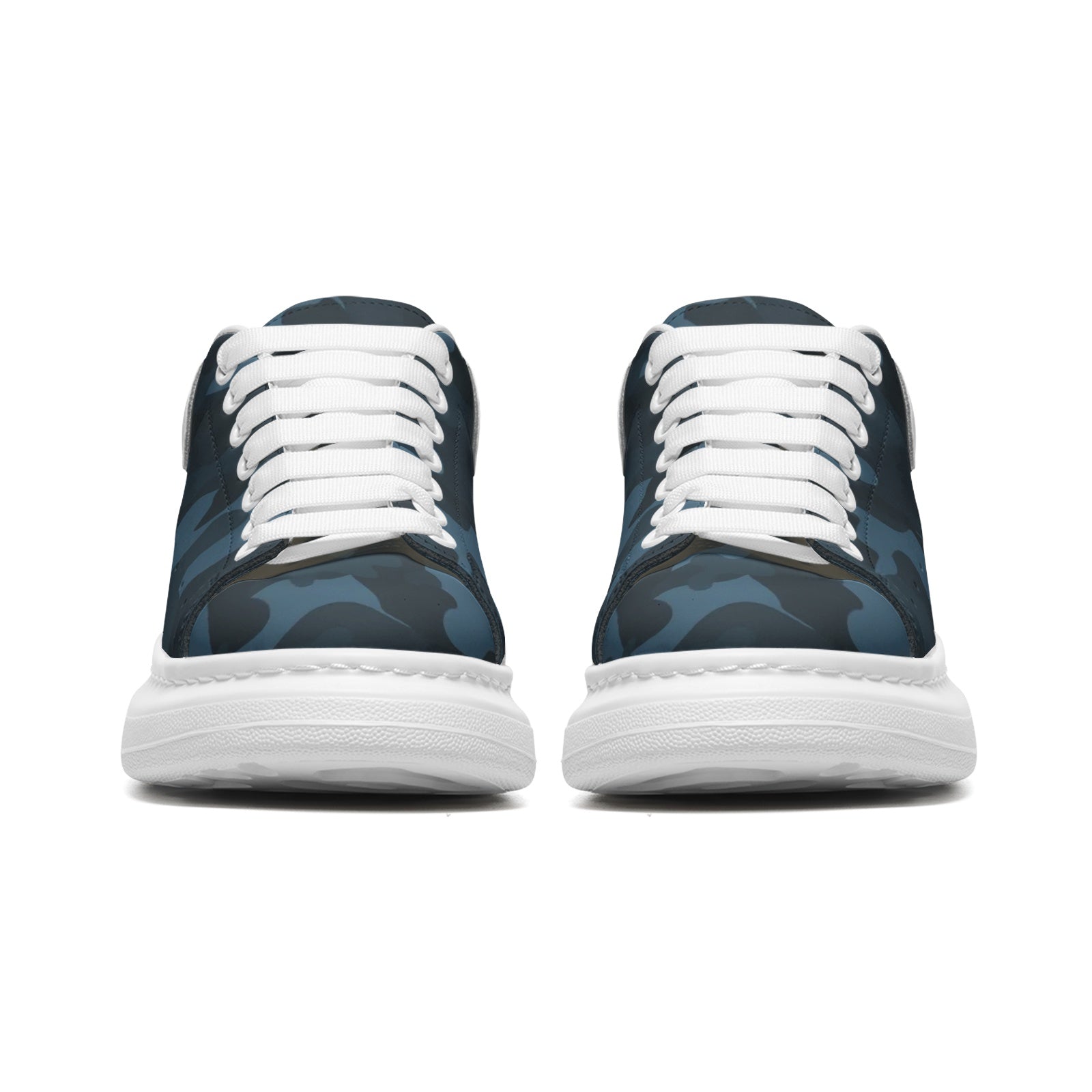 Oversized McQueen Sneakers | Dark Blue Camo