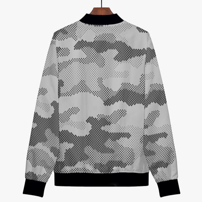 Women's Camo Bomber Jacket | Digital Gray Camouflage