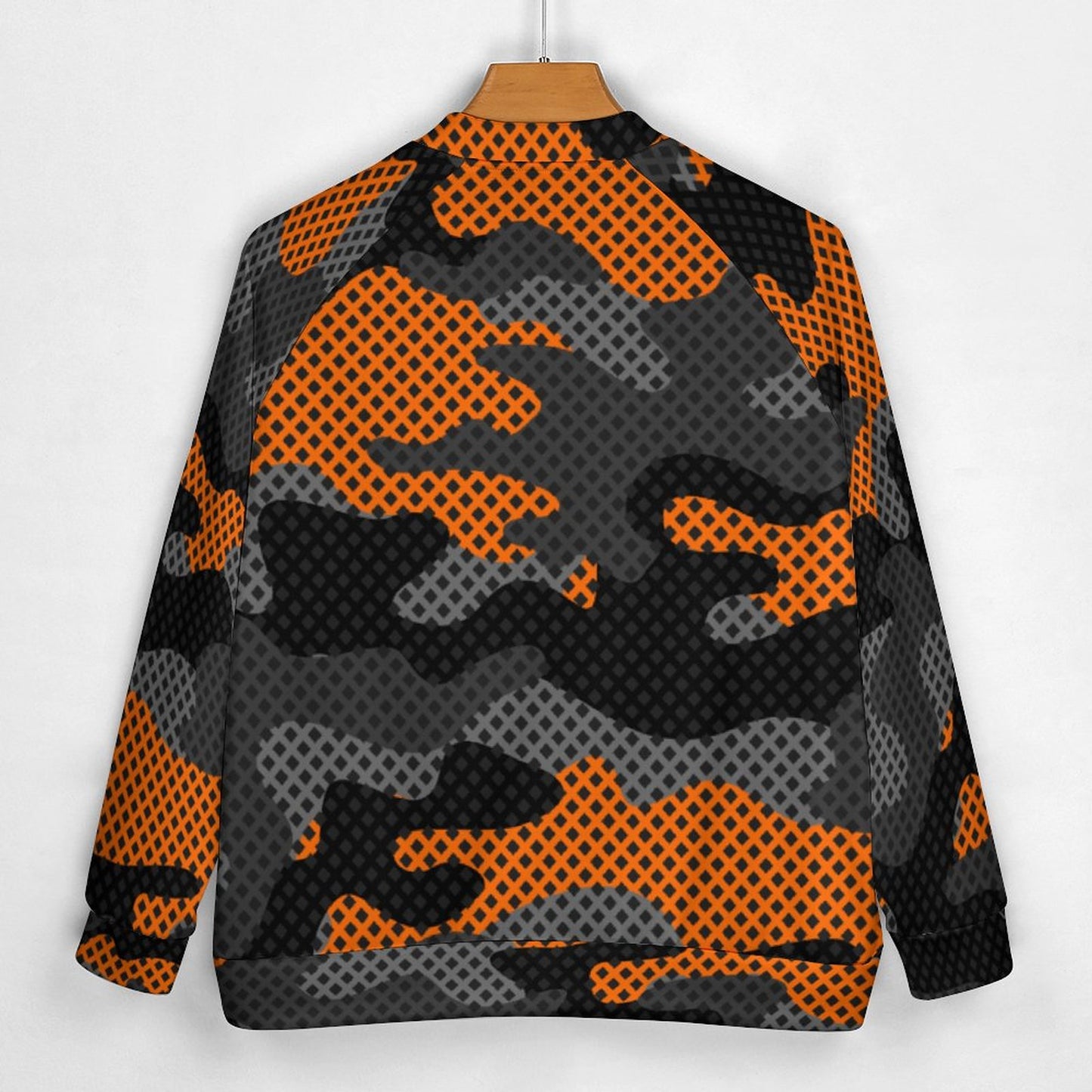 Men's Camo Jacket | Black & Orange Pixel Camouflage