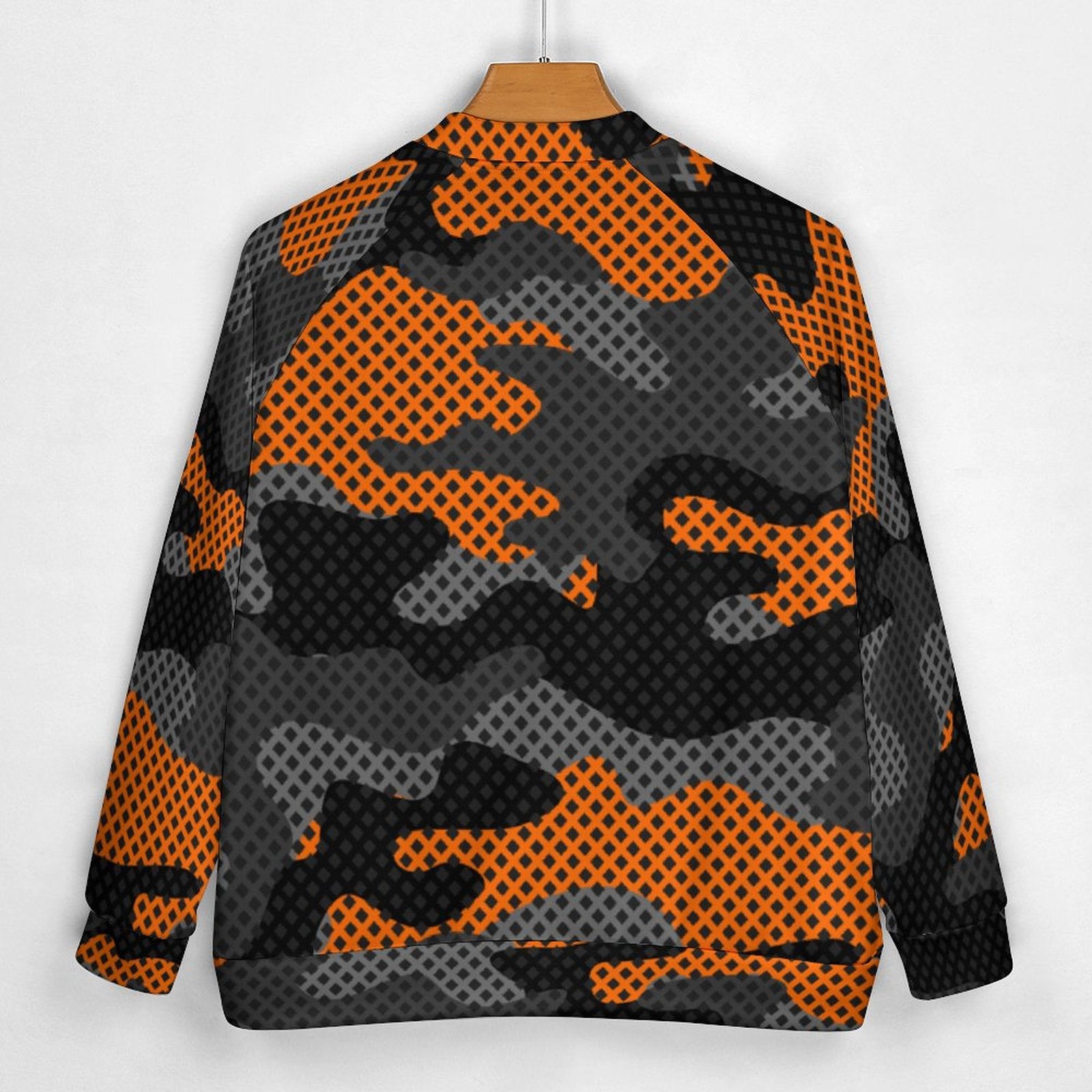 Men's Camo Jacket | Black & Orange Pixel Camouflage