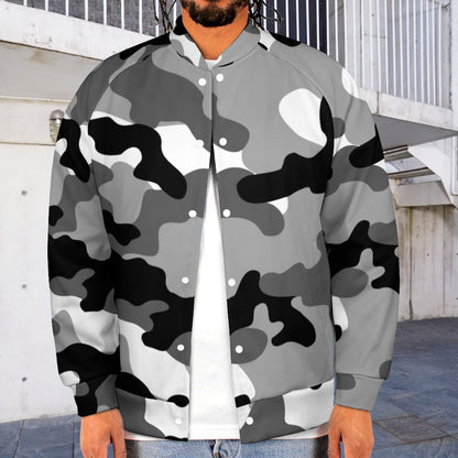 Men's Camo Jacket | Black, White & Gray Camouflage