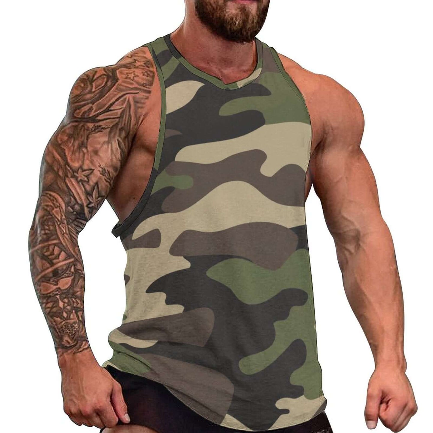 Camo Tank Top | Classic Green Camouflage