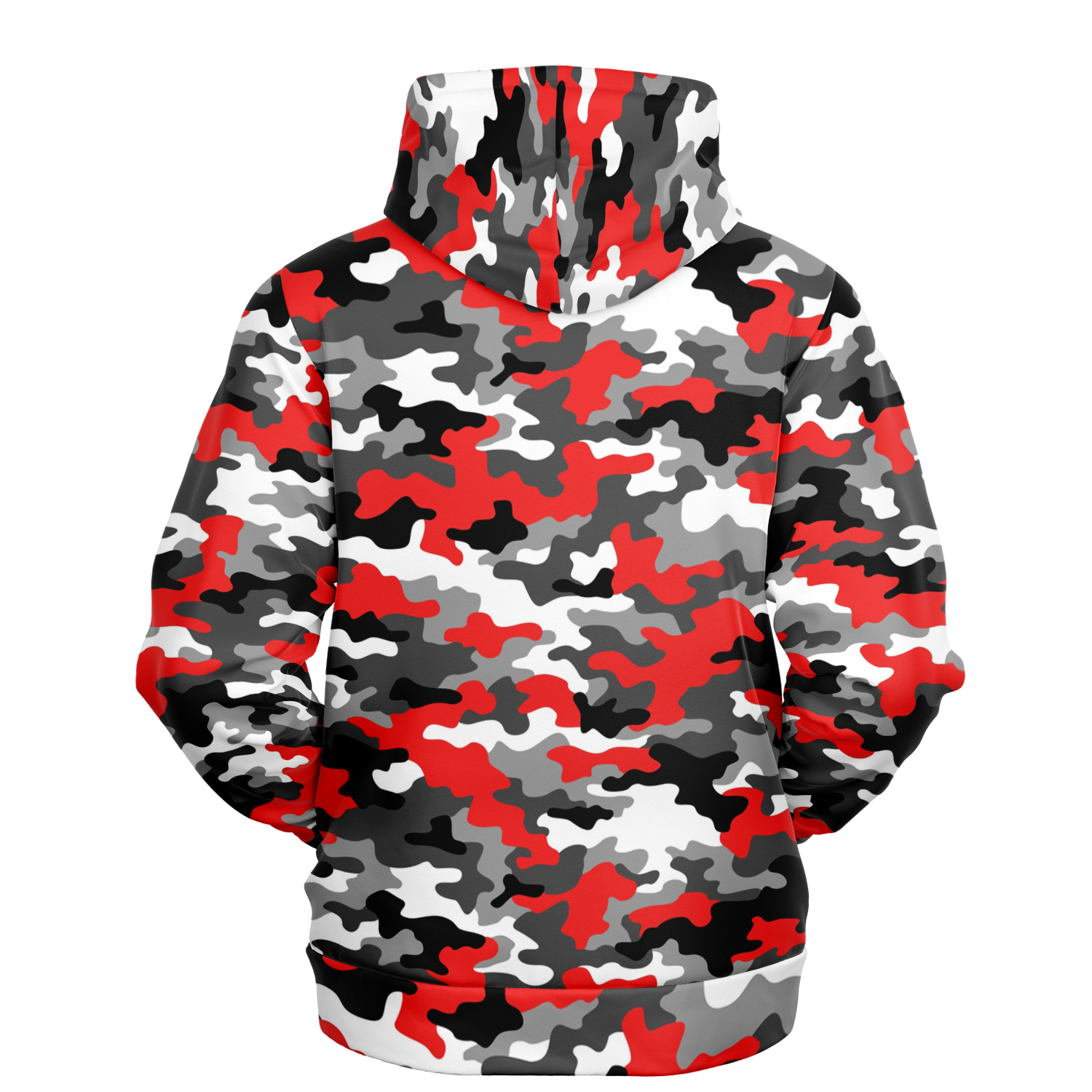 Red Camo Hoodie | Gray, Black, and White Mixed Camouflage