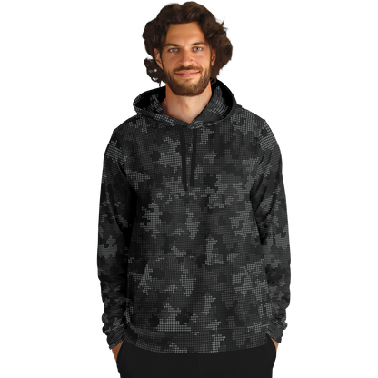 Black Camo Hoodie | Stylish Pixel Camouflage