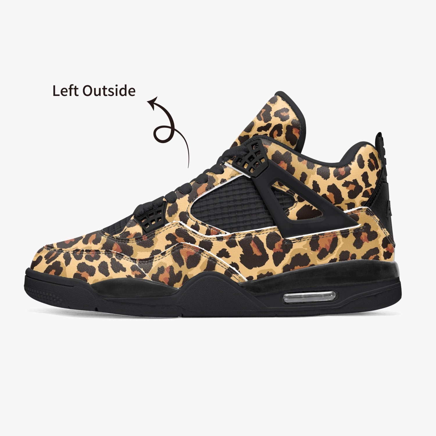 Leopard Jordans AJ4 | Classic Brown and Black Pattern