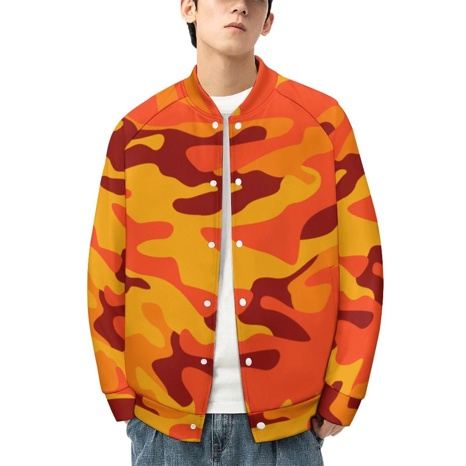 Men's Camo Jacket | Orange & Red Camouflage