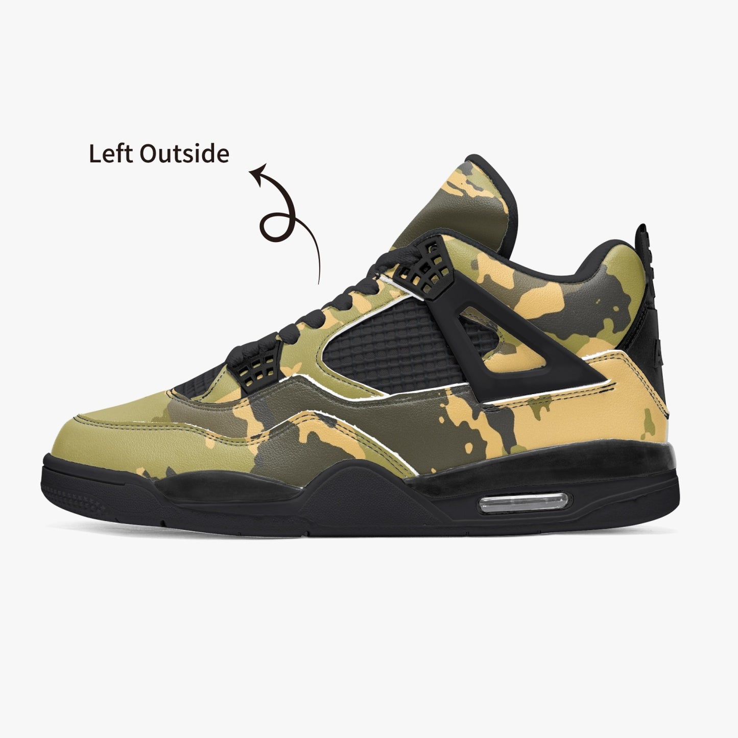 Camo Jordans AJ4 | Desert Green Watercolor Camouflage