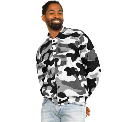 Baseball Camo Jacket | Military Camouflage in Black & White