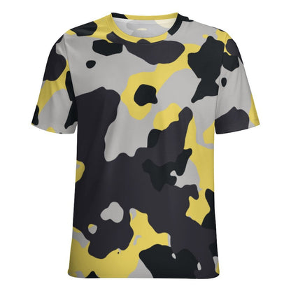 Camo Shirt | Yellow, Black & Silver Camouflage T