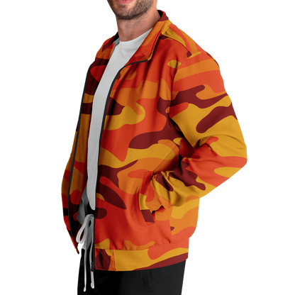 Camo Track Jacket | Orange & Red Camouflage