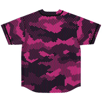 Camo Baseball Jersey | Pink Digital Camouflage