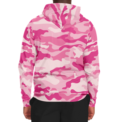 Zip-Up Hoodie | Lavender Pink Camouflage