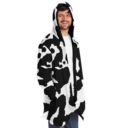 Camo Cloak | Black & White Cow Camouflage | Microfleece