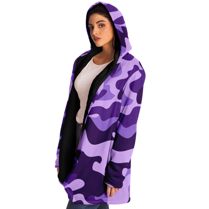 Camo Cloak | Purple, Blue, & Mauve Camouflage | Microfleece