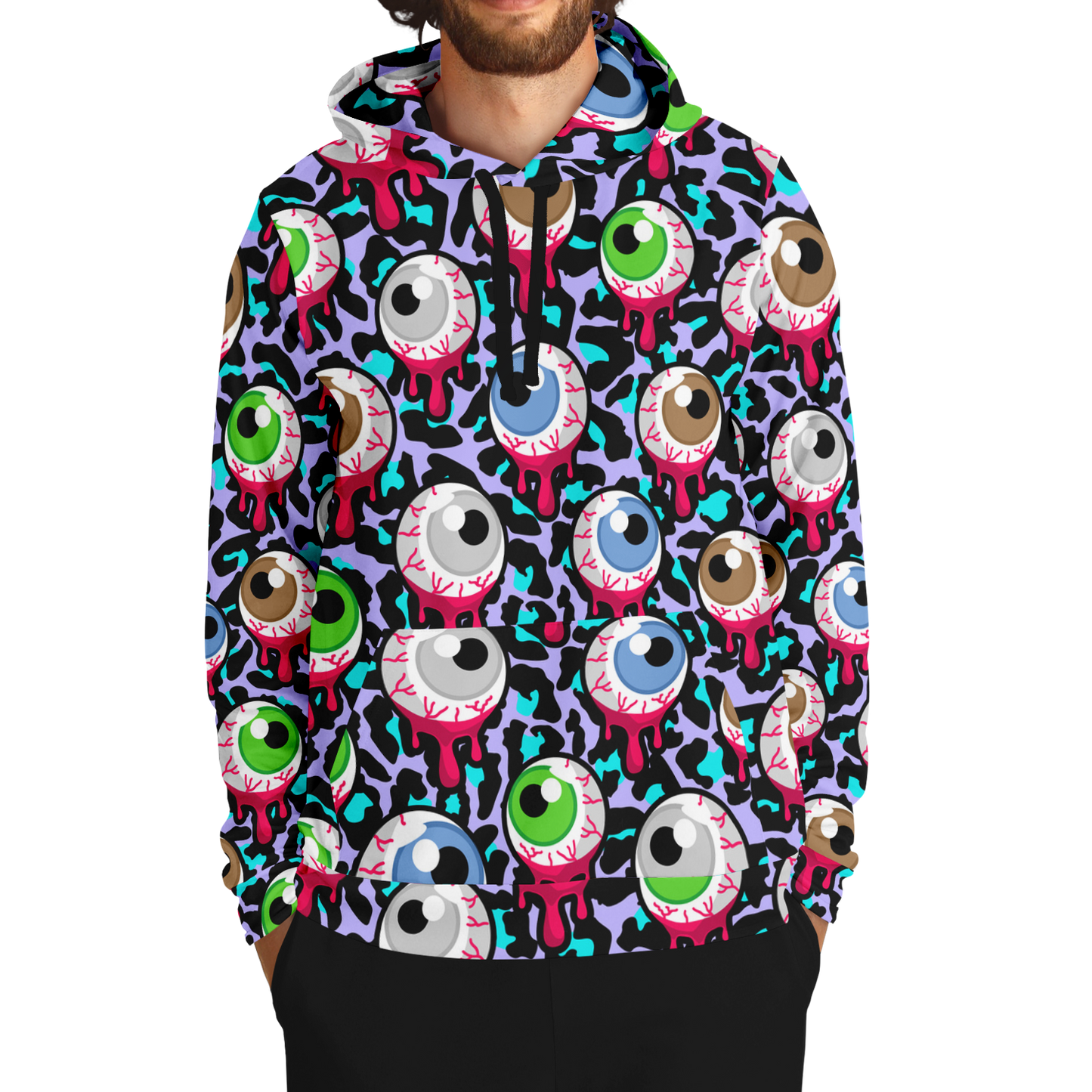 Zombie Hoodie | Bloody Alien Eyeballs, Creepy & Psychedelic