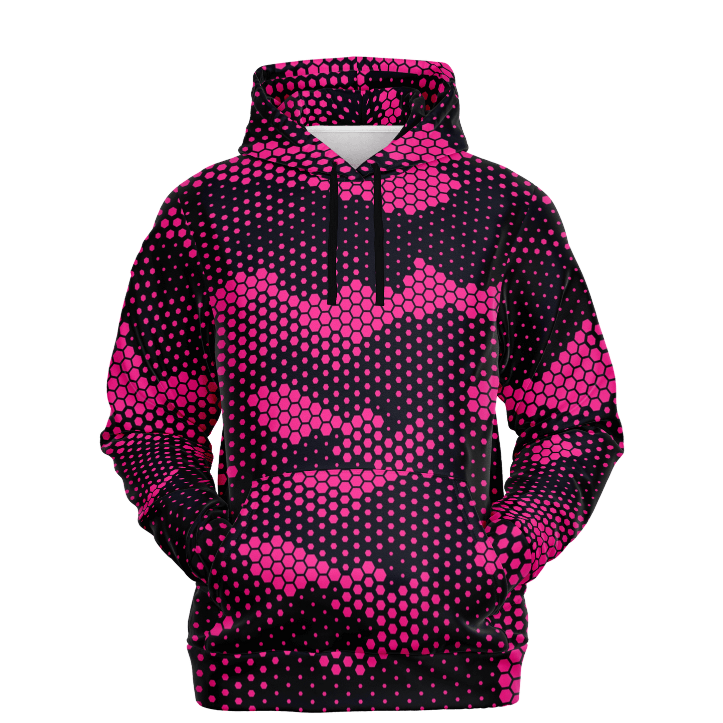 Camo Hoodie | Pink Digital Dotted Hexagonal Pullover