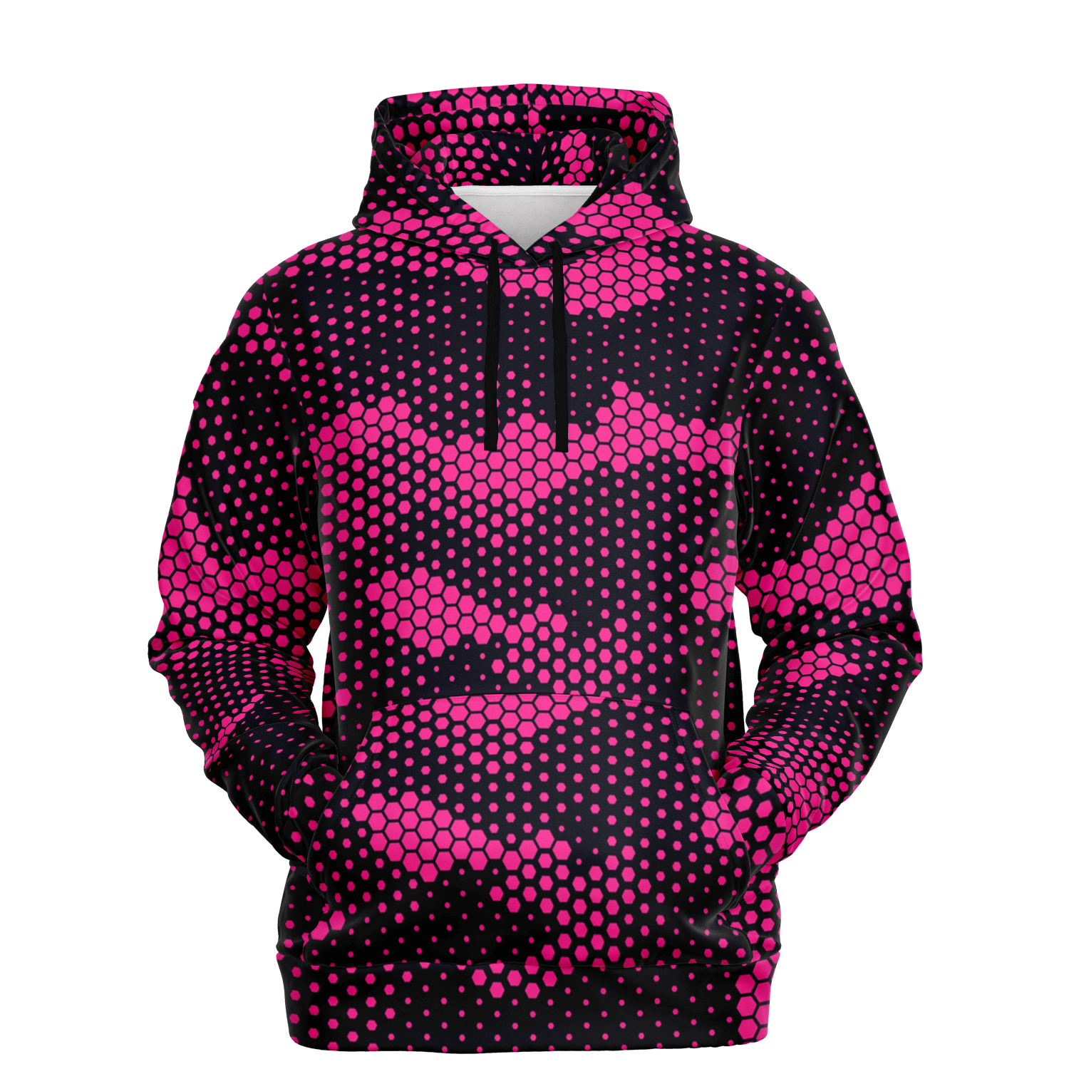 Camo Hoodie | Pink Digital Dotted Hexagonal Pullover