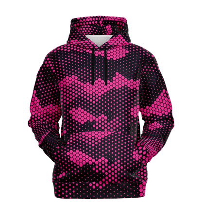 Camo Hoodie | Pink Digital Dotted Hexagonal Pullover