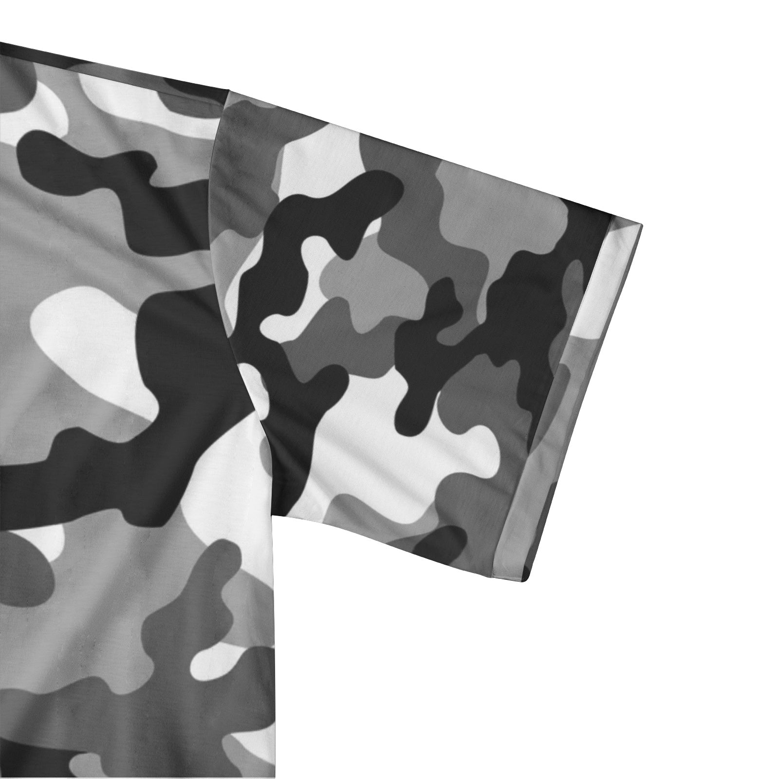 Camo Golf Shirt | Gray, Black, and White Camouflage